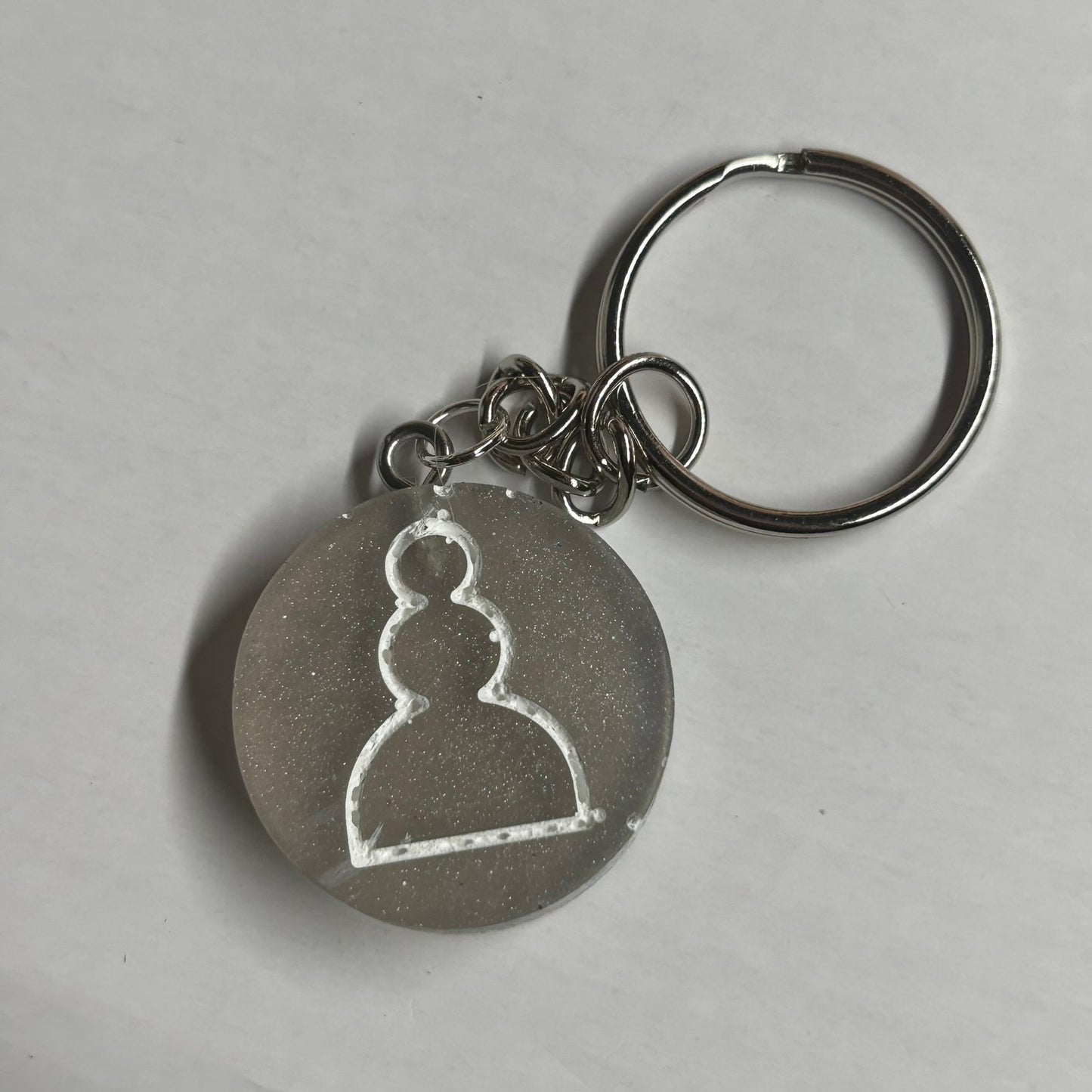 The White Pawn - Handmade Resin Keychain