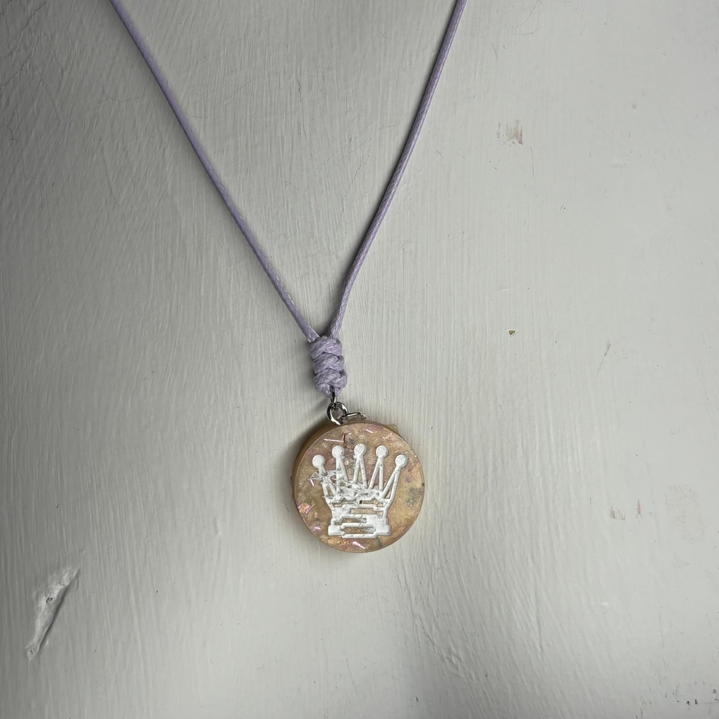 Yellow Queen - Handmade Resin Chess Necklace