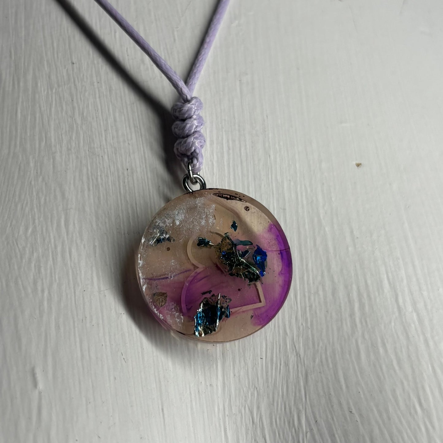 Purple Space Pawn - Handmade Resin Chess Necklace