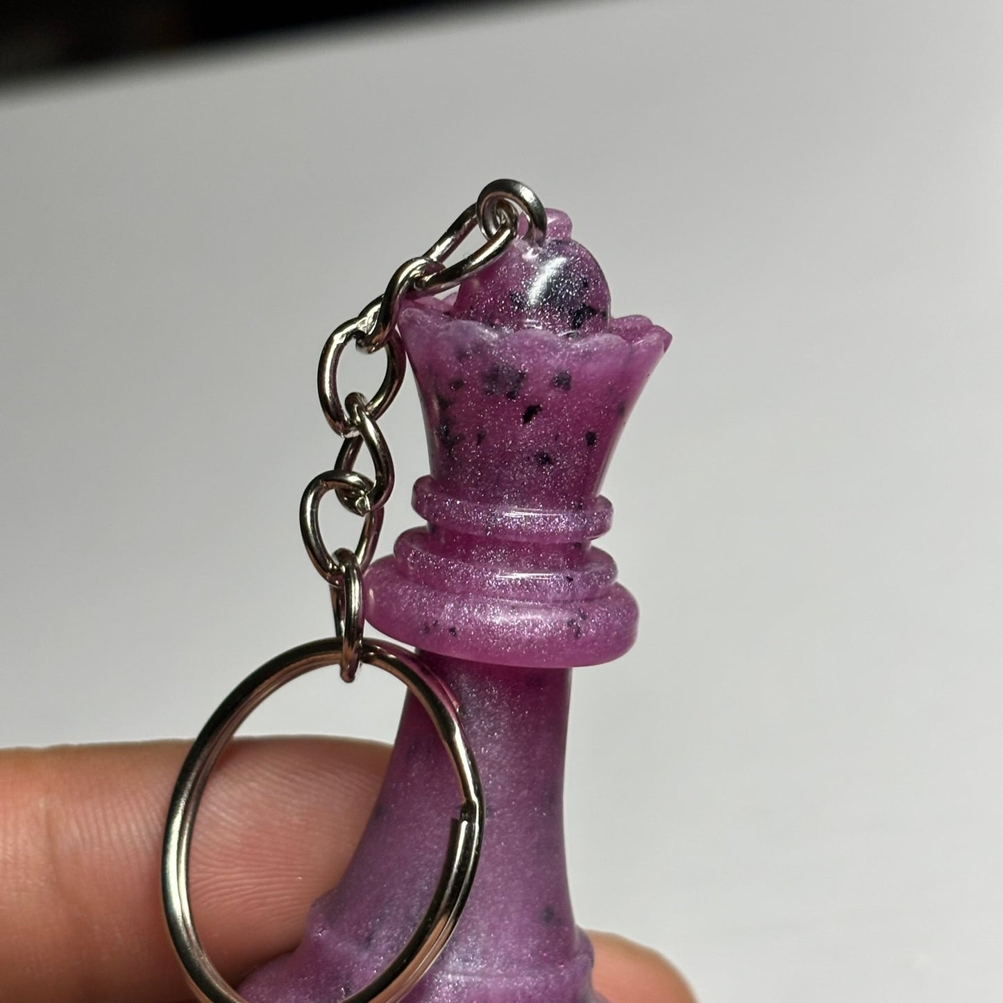 Spotted Purple Queen - Handmade Resin Keychain