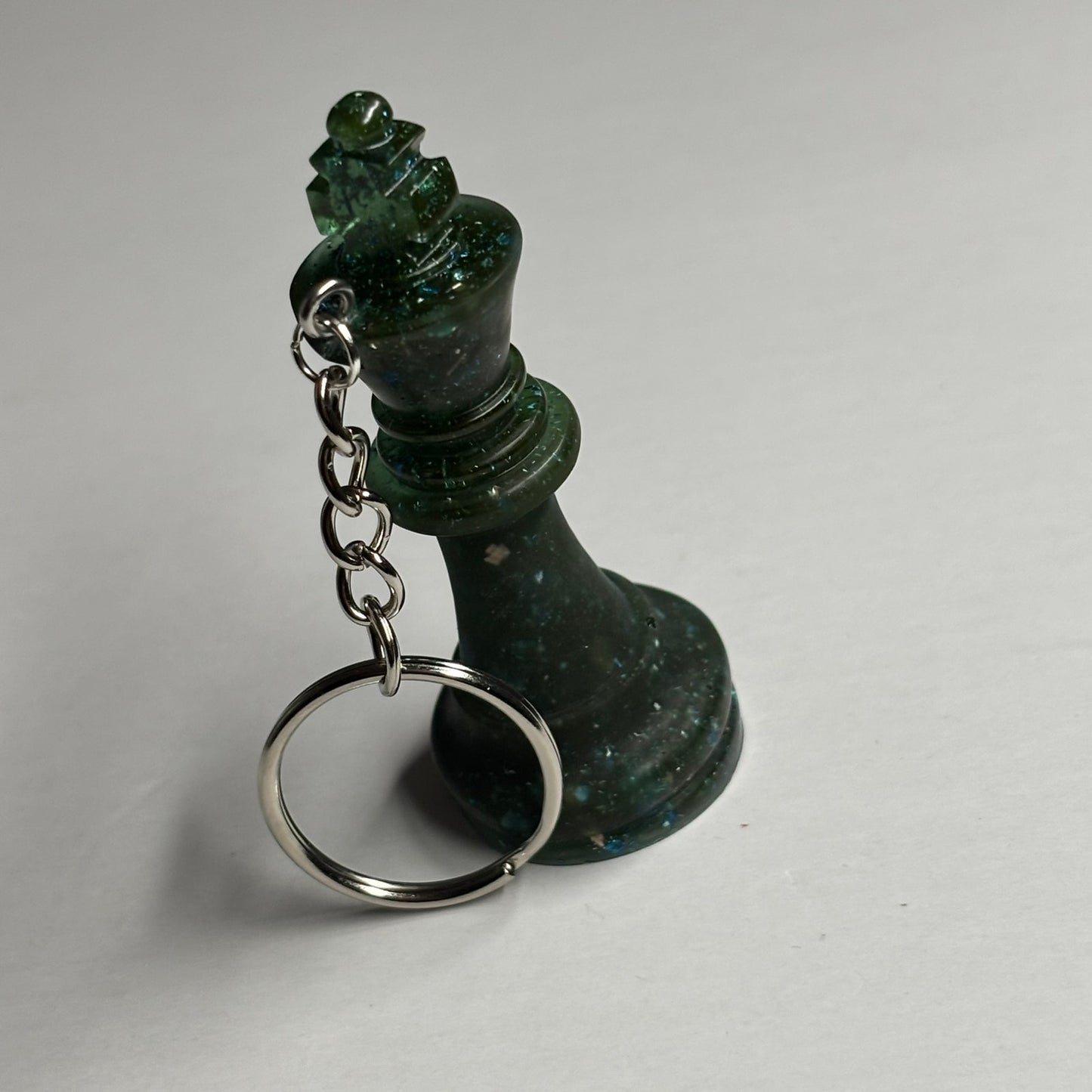 Dark Green King - Handmade Resin Keychain