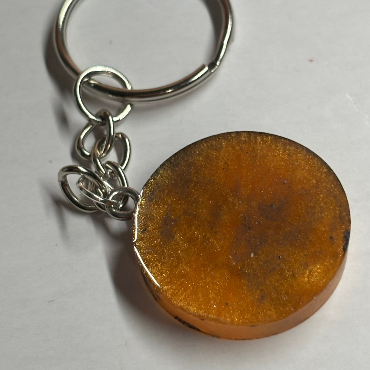 Orange Lava Rook - Handmade Resin Keychain