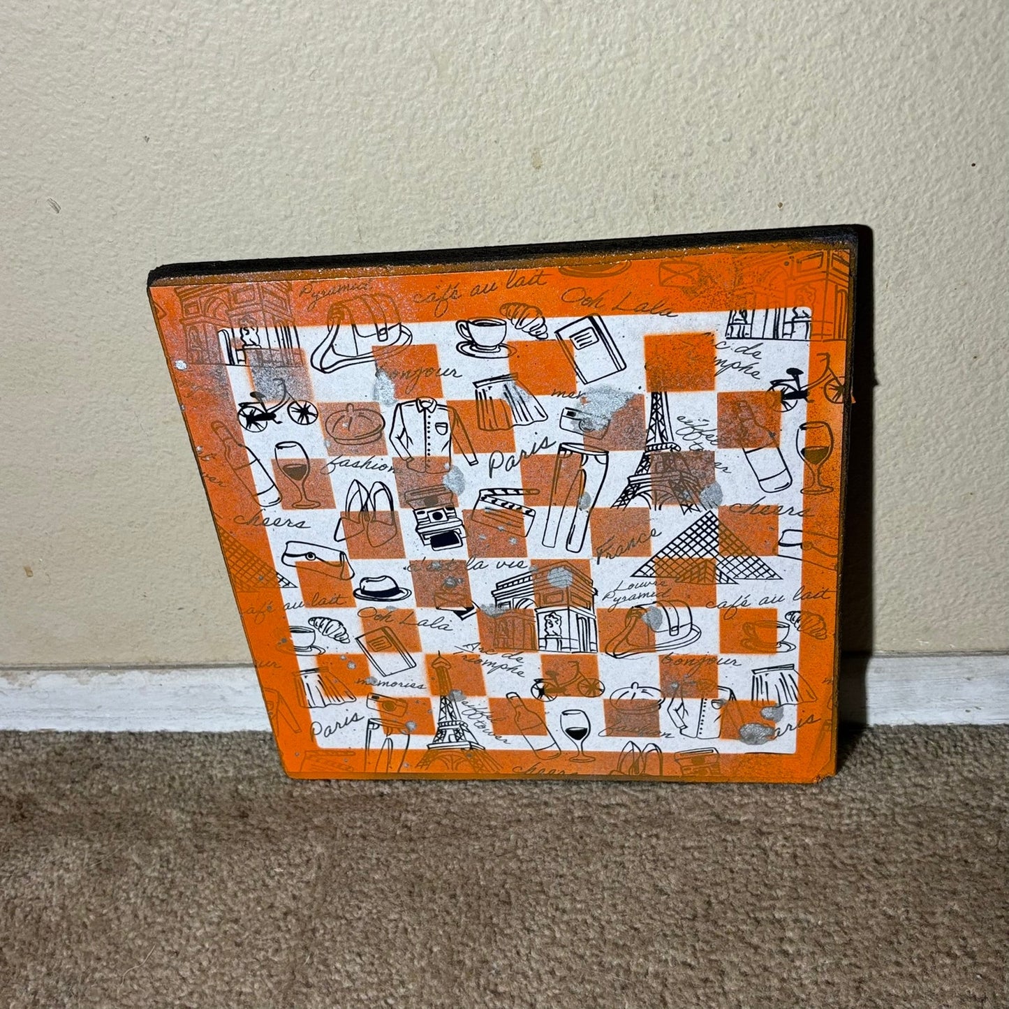 Classic Orange - Scrapbook Chess Board