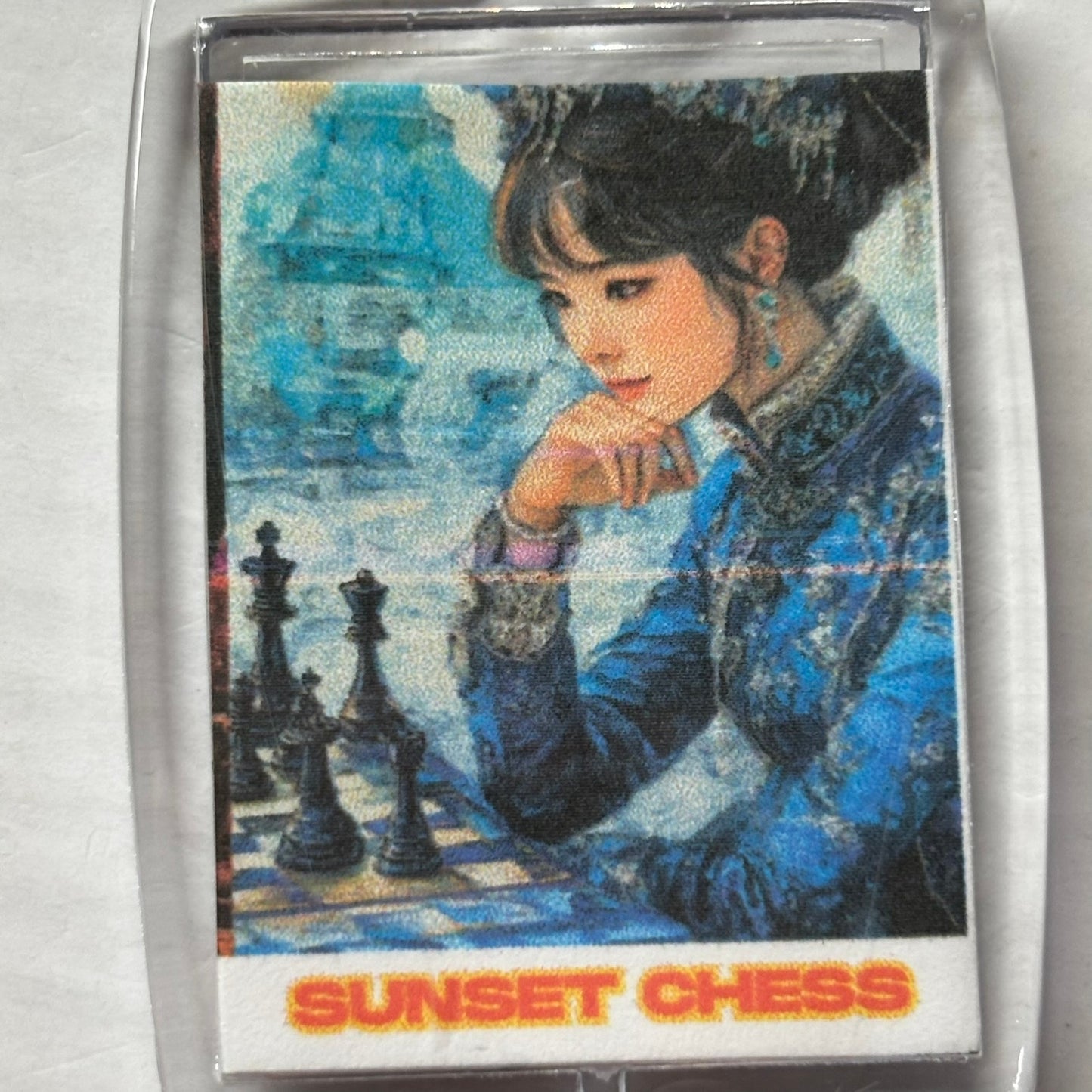 Chinese Girl - Chess  Photo Keychain
