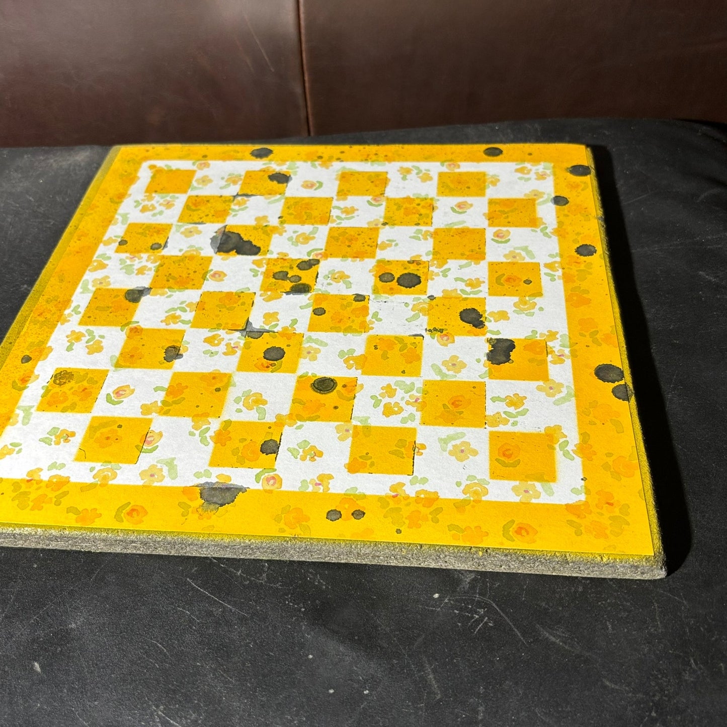 Sunset Yellow - Scrapbook Chess Board