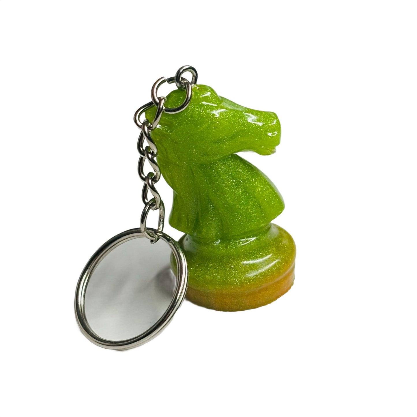 Sunny Green Knight - Handmade Resin Keychain