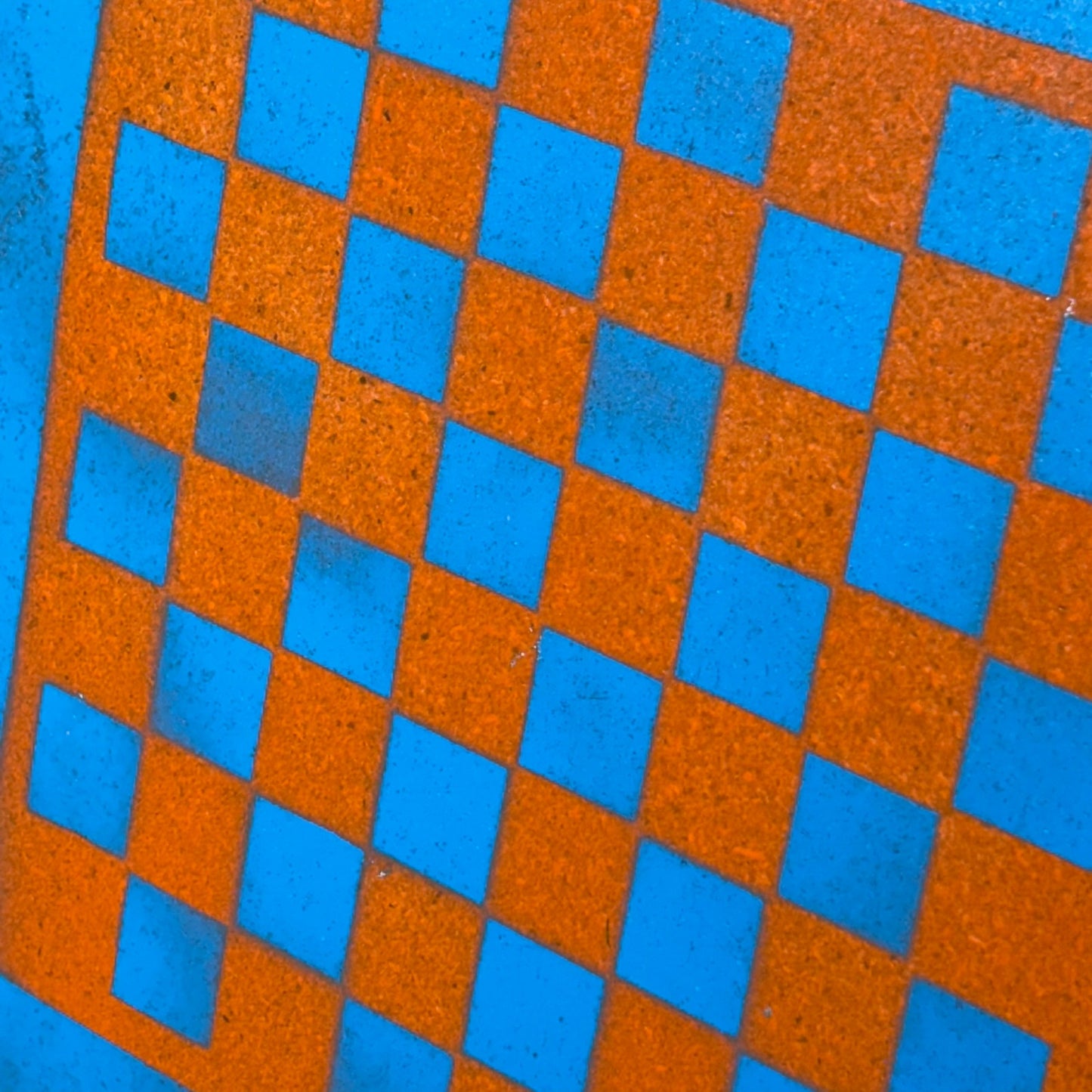 Orange & Blue - Painted Chess Board