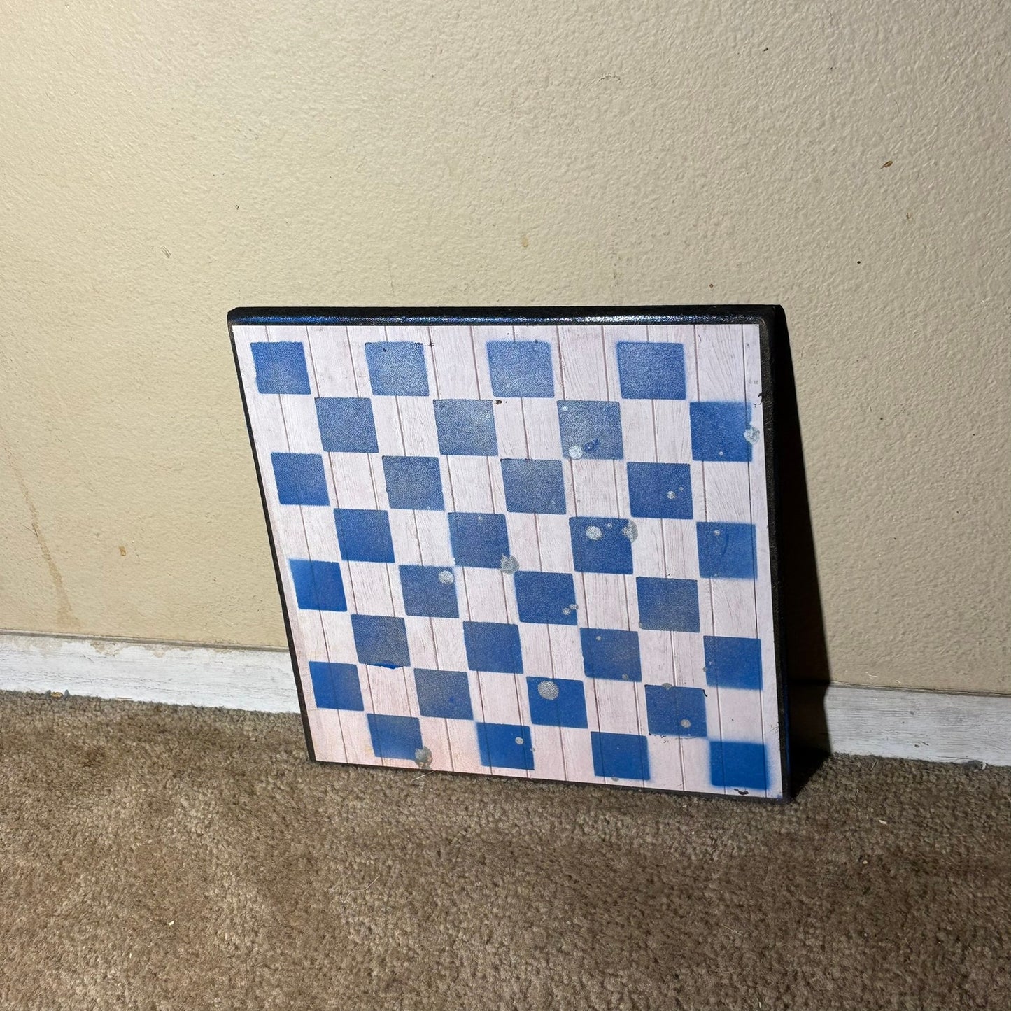 Simple Blue & White - Scrapbook Chess Board
