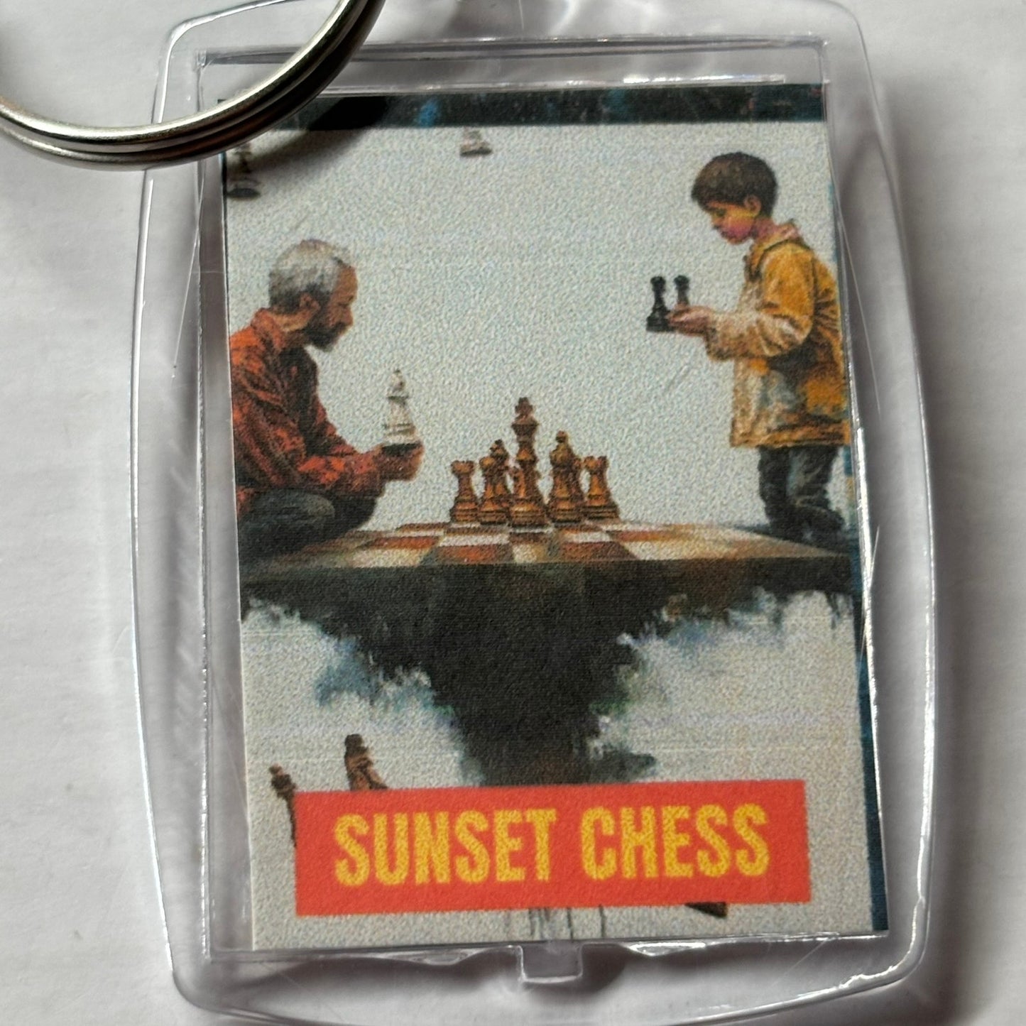 Old & Young - Chess  Photo Keychain