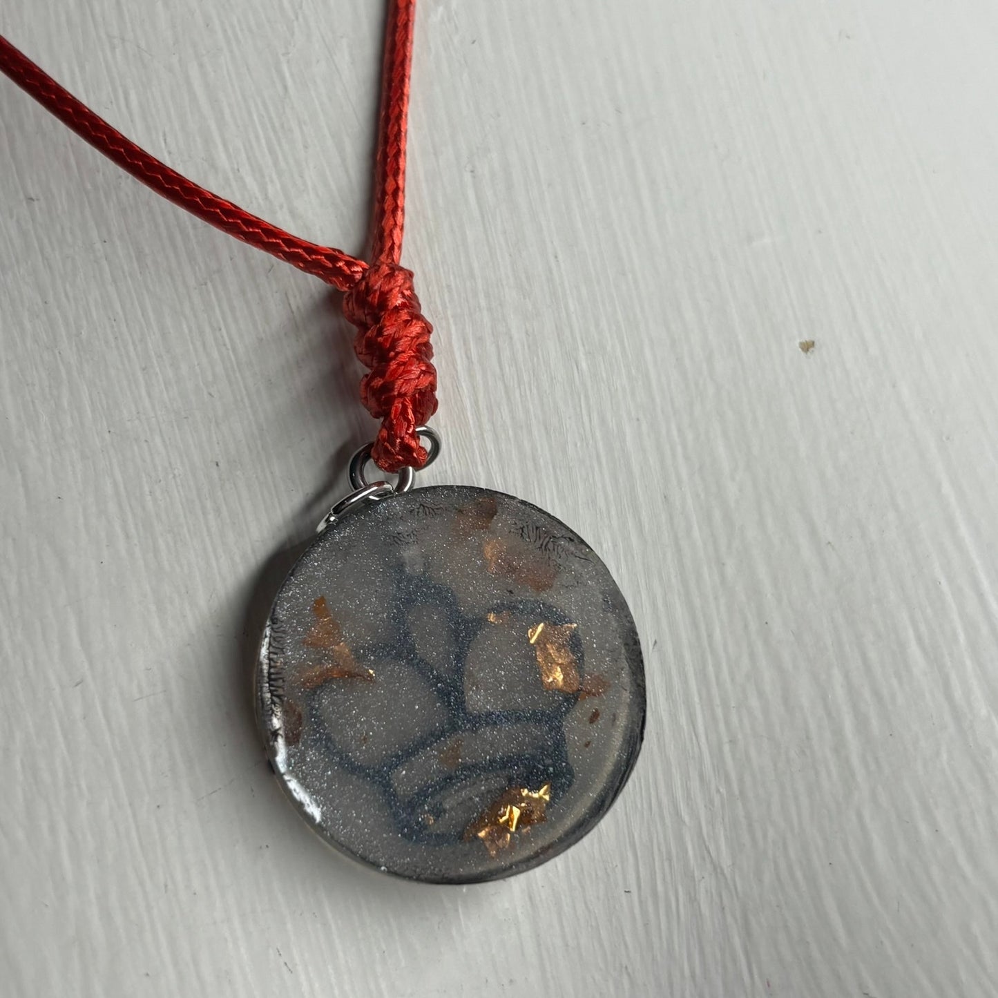 Royal Silver King - Handmade Resin Chess Necklace