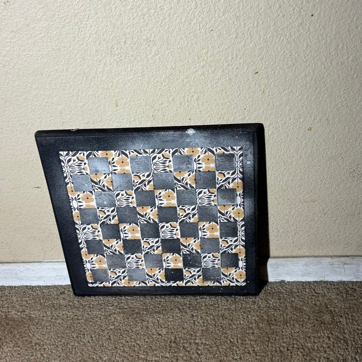 Vintage White Haze - Scrapbook Chess Board