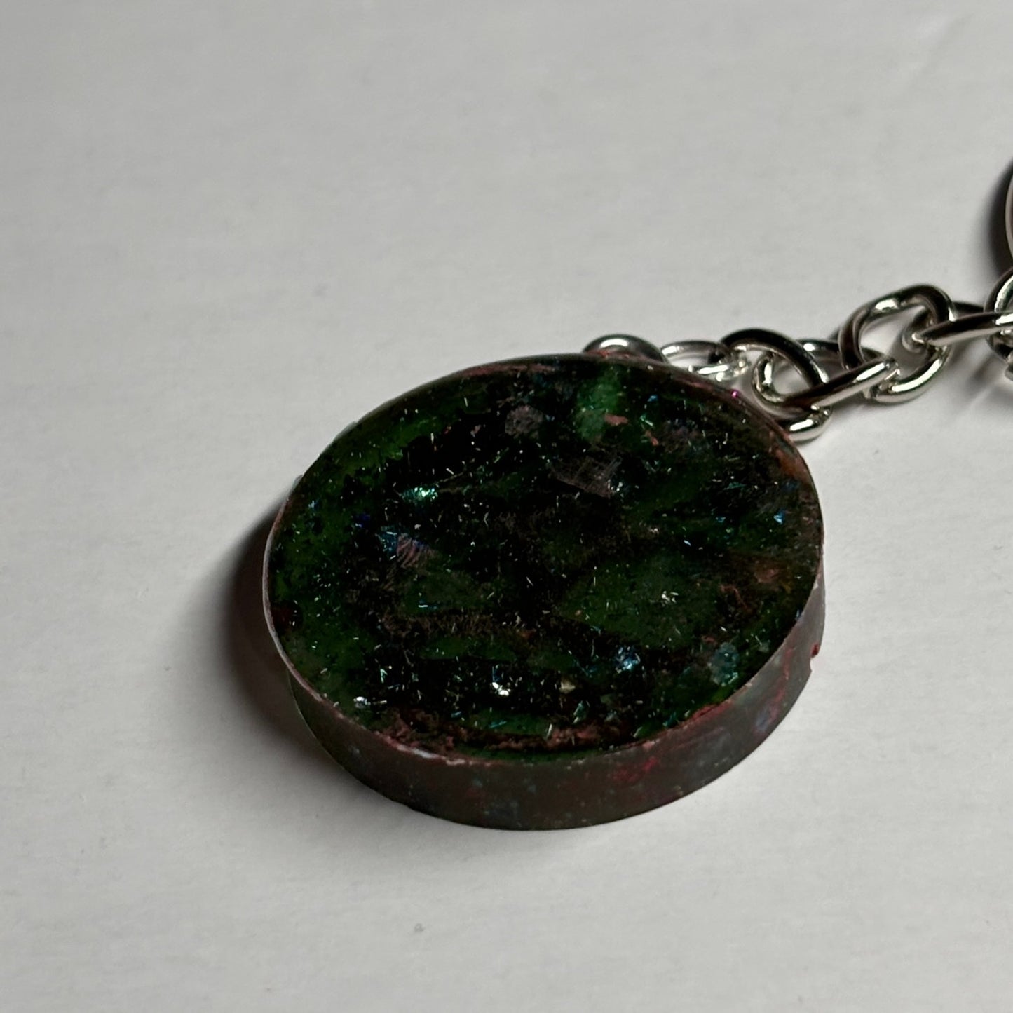 Dark Green King - Handmade Resin Keychain