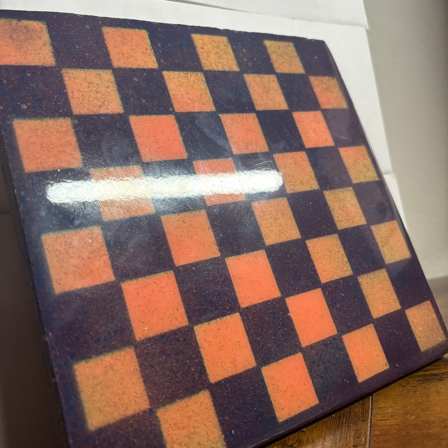 Purple & Orange - Resin Coated Chess Board