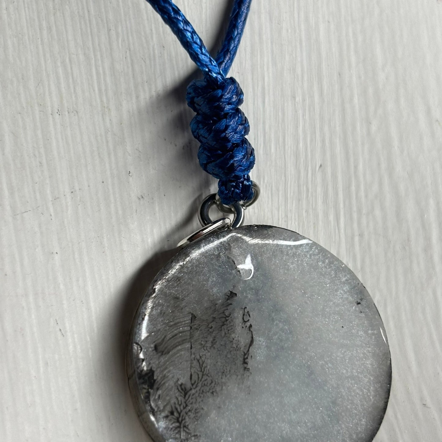 Gray Pawn - Handmade Resin Chess Necklace