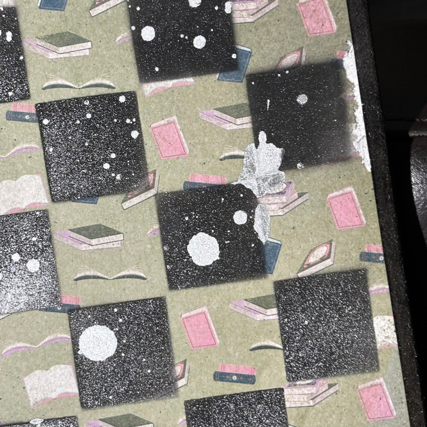 Green Books - Scrapbook Chess Board