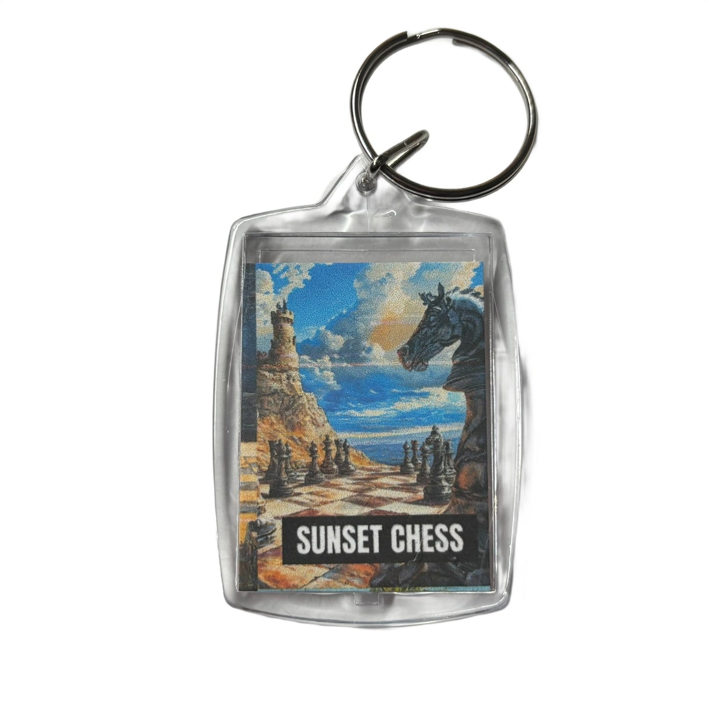 Beachside - Chess  Photo Keychain