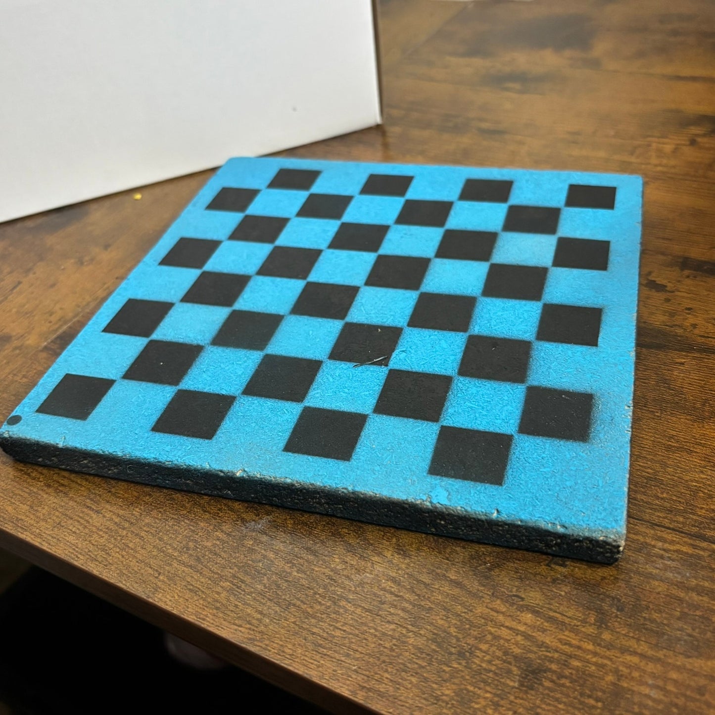 Black Blue - Painted Double Sided Chess Board