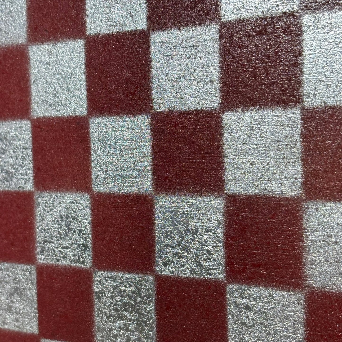 Chrome Red - Painted Chess Board