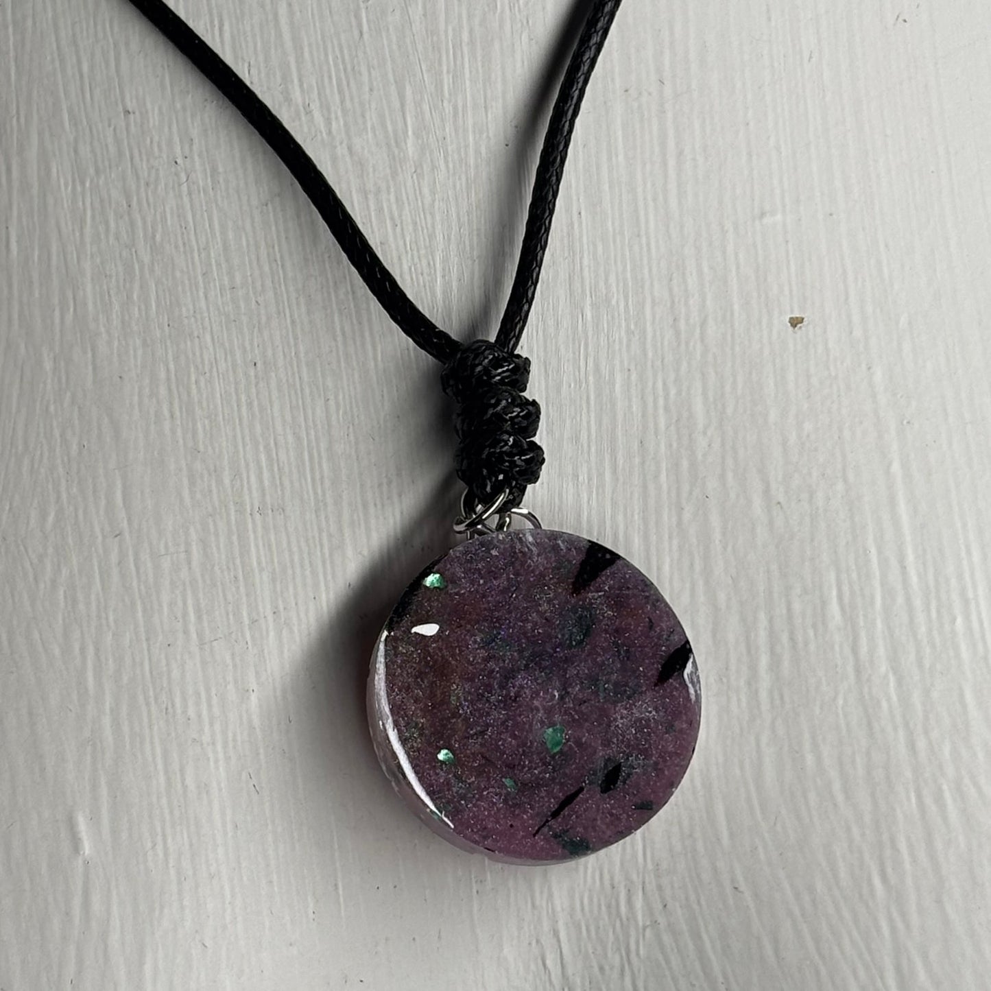 Purple Knight - Handmade Resin Chess Necklace