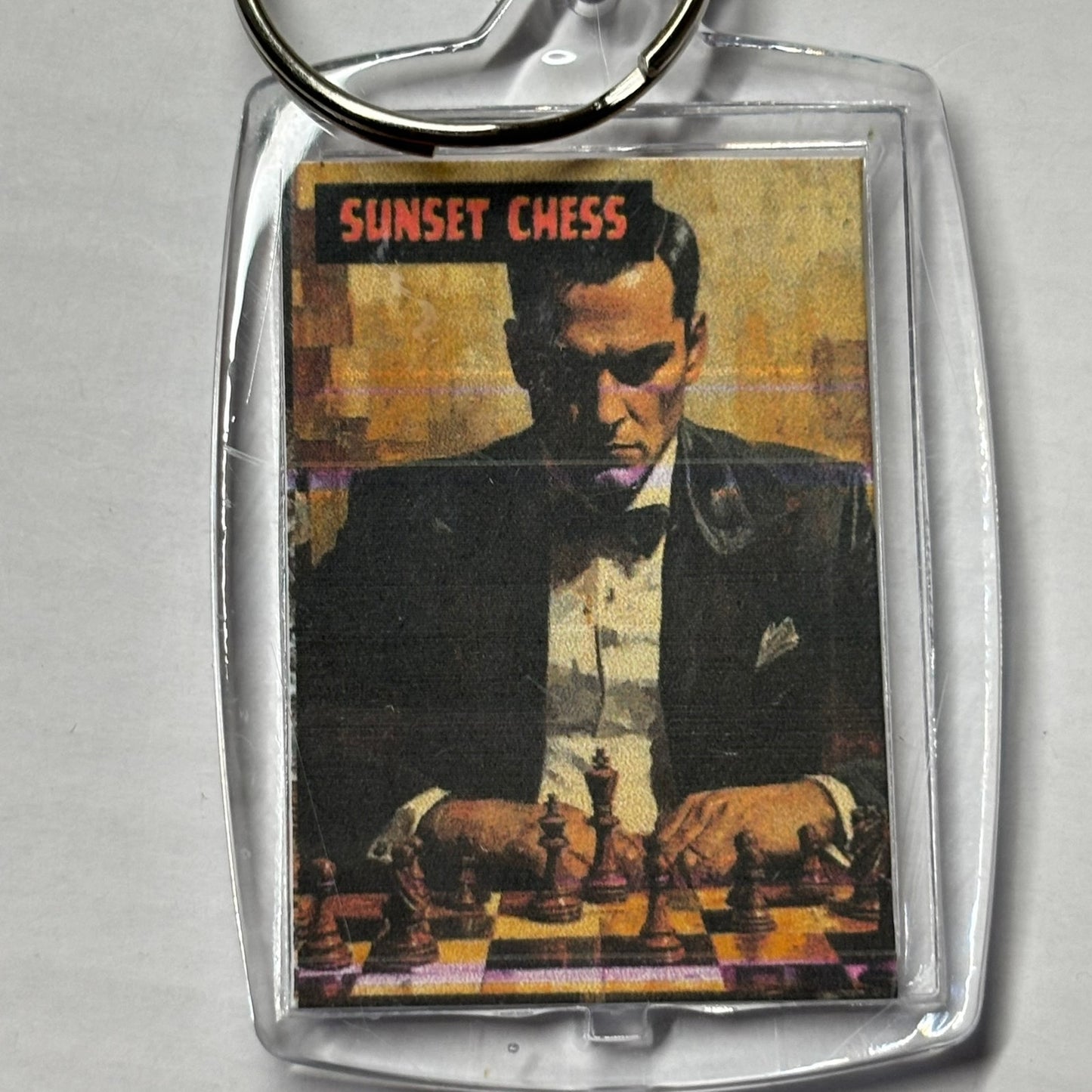 Business Man - Chess  Photo Keychain