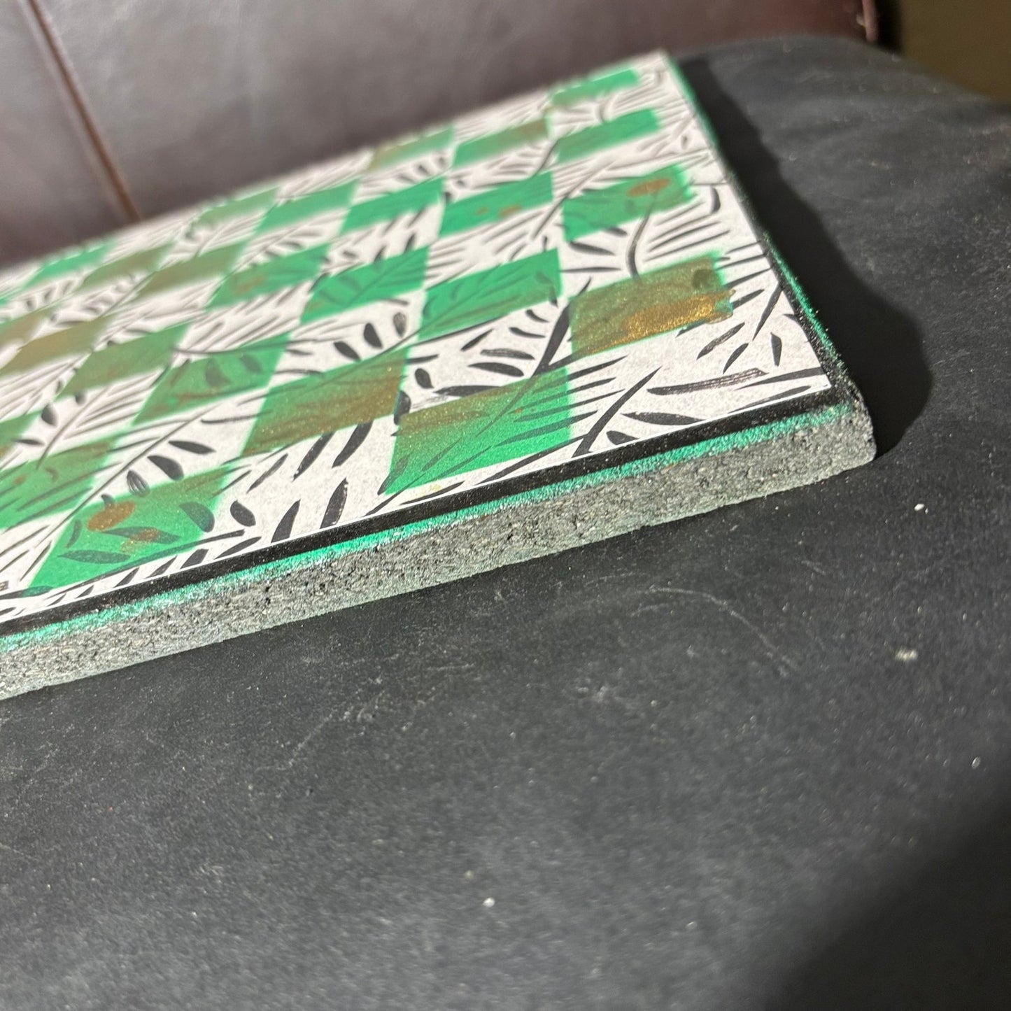Golden Green - Scrapbook Chess Board