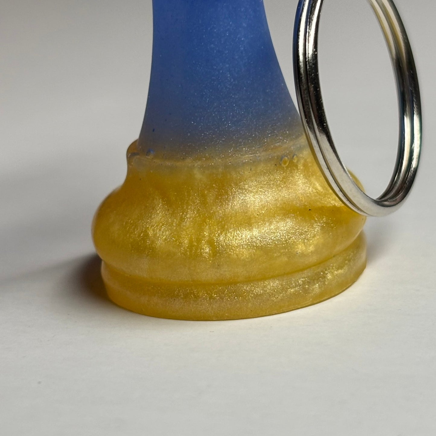 Blue Yellow Queen - Handmade Resin Keychain