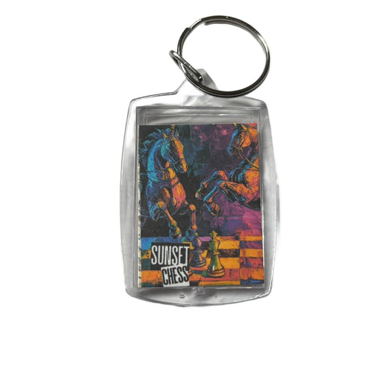 Horses Collide - Chess  Photo Keychain