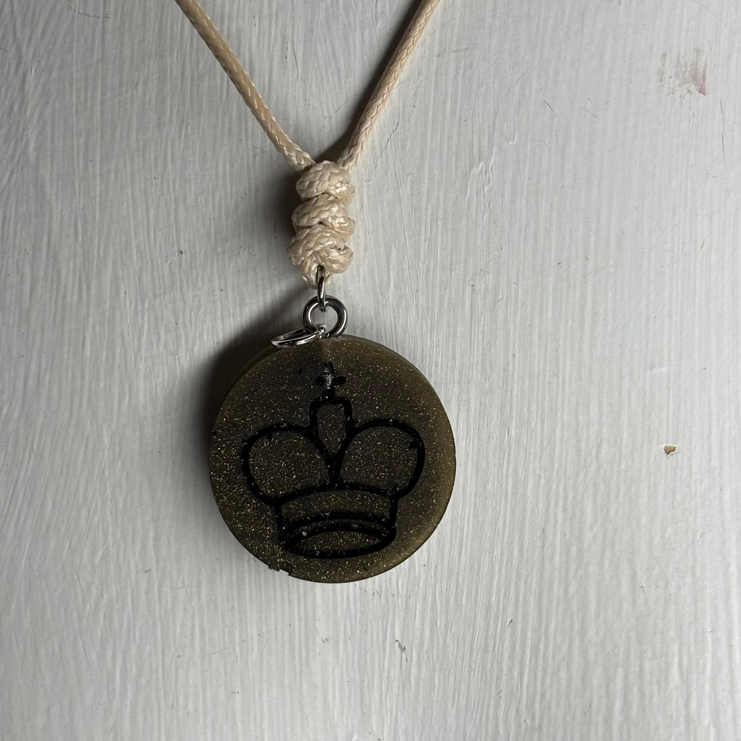 Classic King - Handmade Resin Chess Necklace