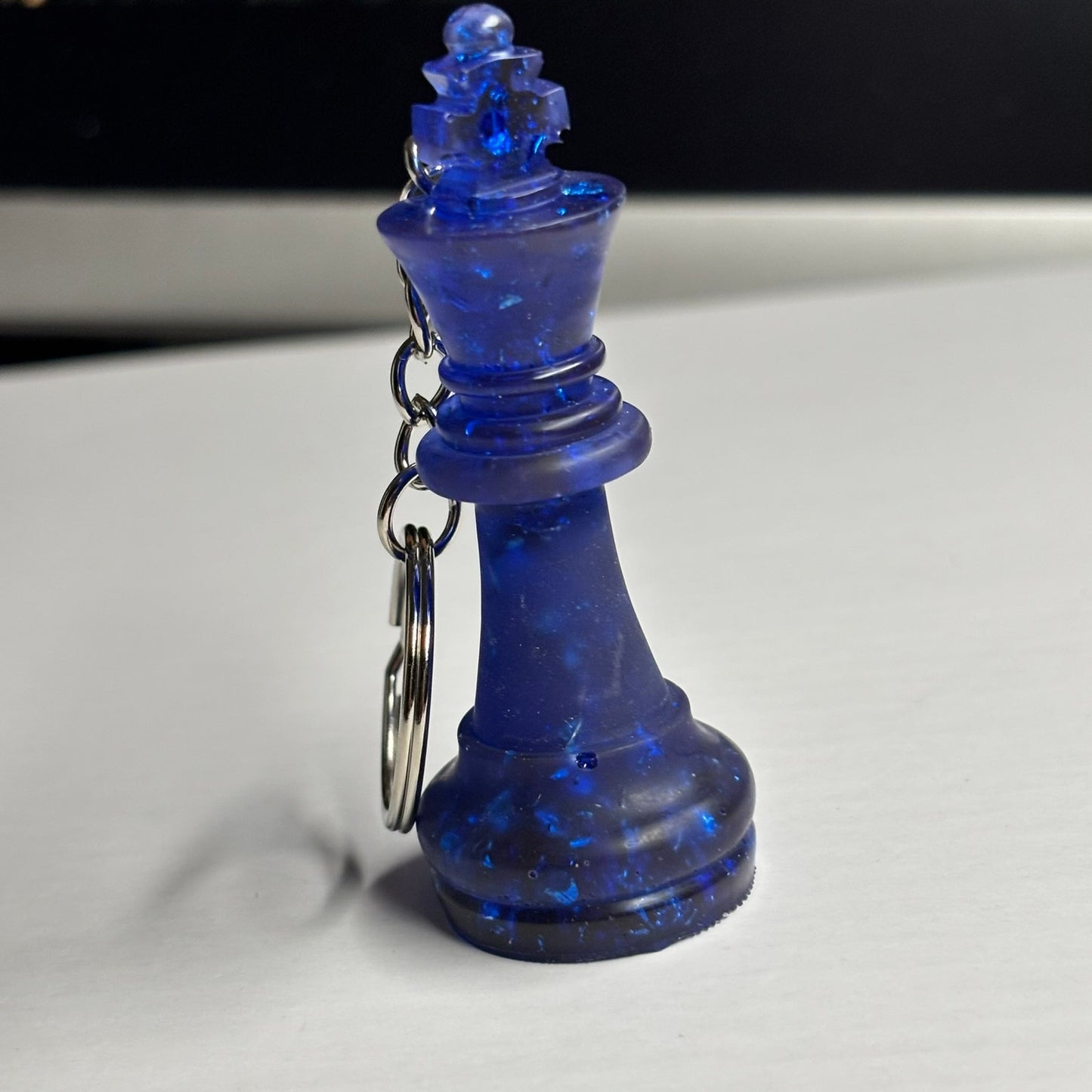 Navy Blue King - Handmade Resin Keychain