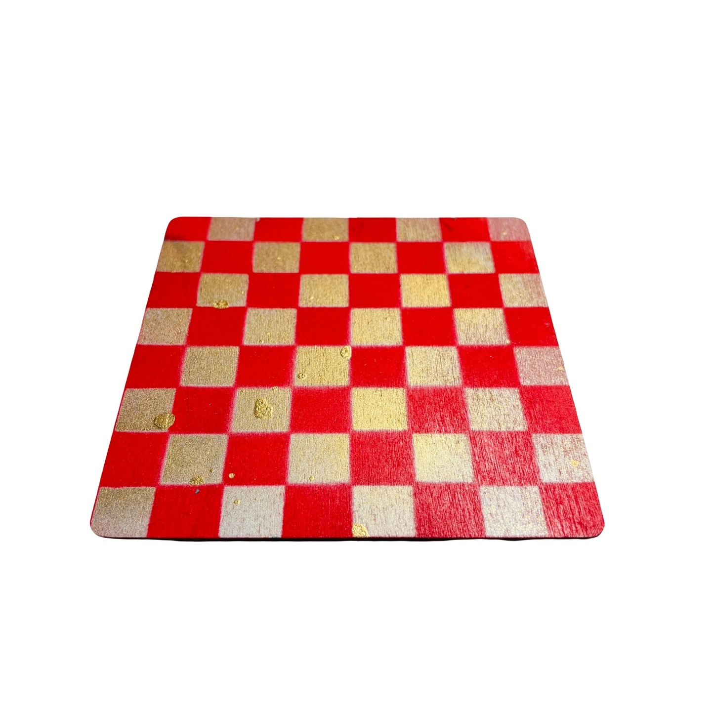 Cherry Red Golden Hue - Mini Chess Set