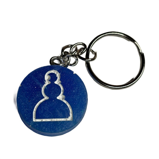 Blue Pawn - Handmade Resin Keychain