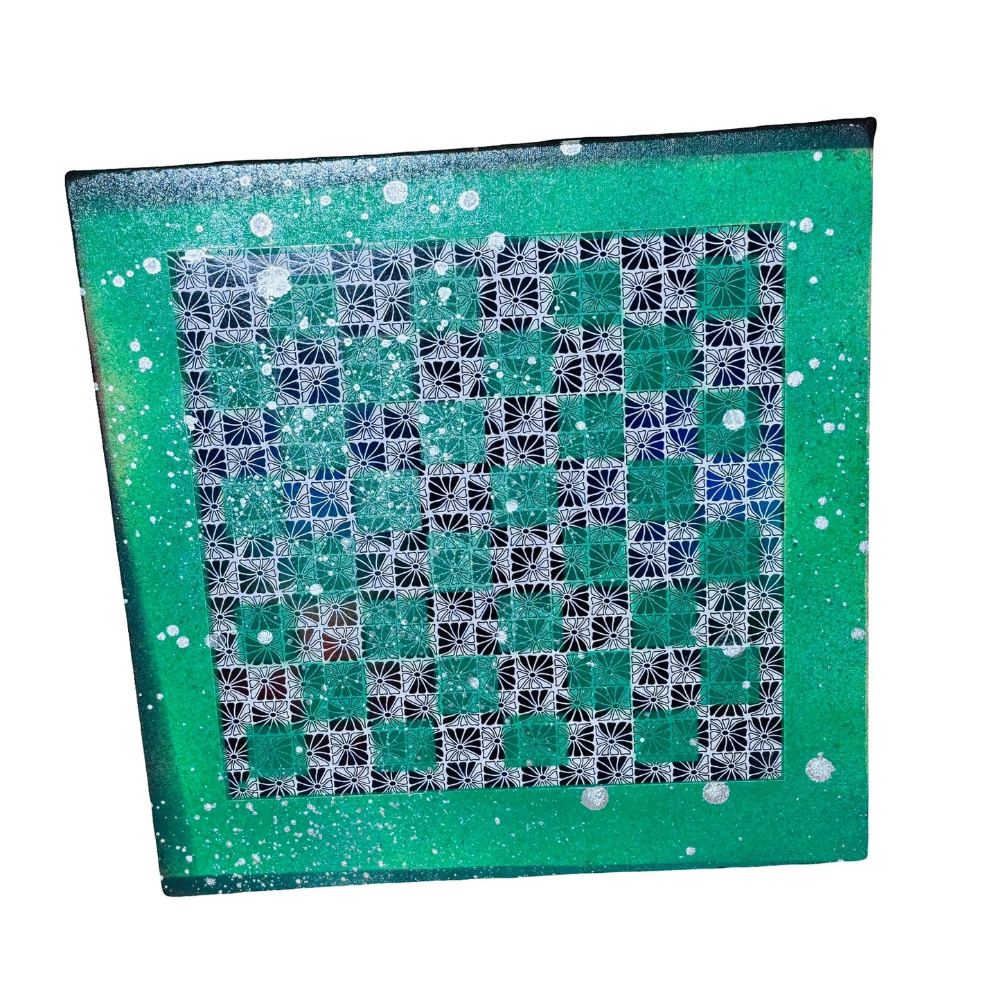 Green Haze - Large Scrapbook Chess Board