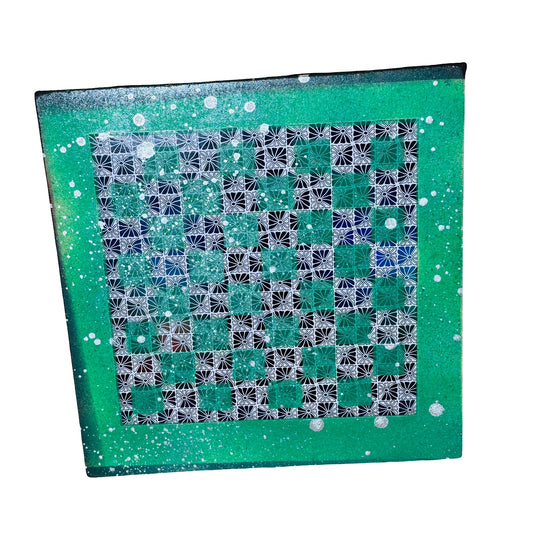 Green Haze - Large Scrapbook Chess Board