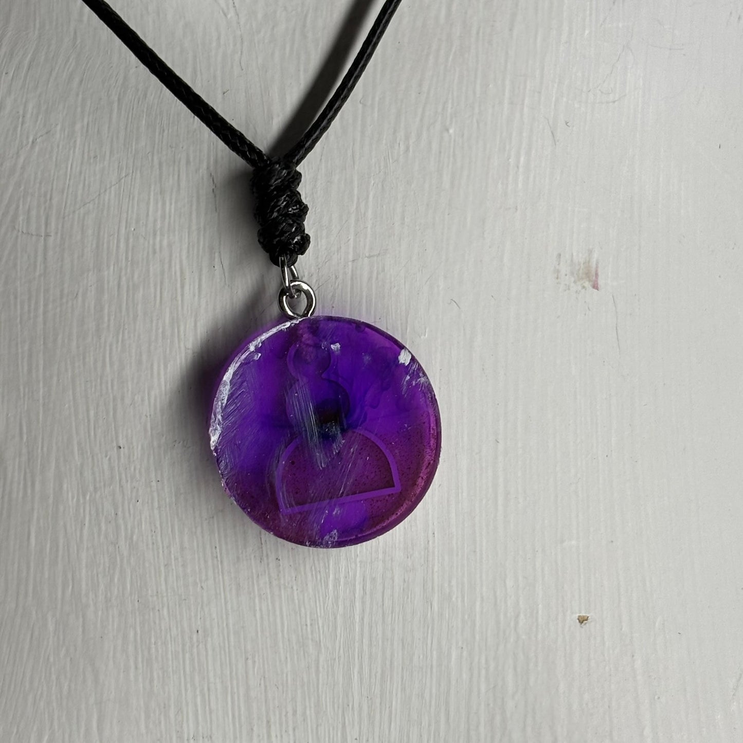 Purple Pawn - Handmade Resin Chess Necklace