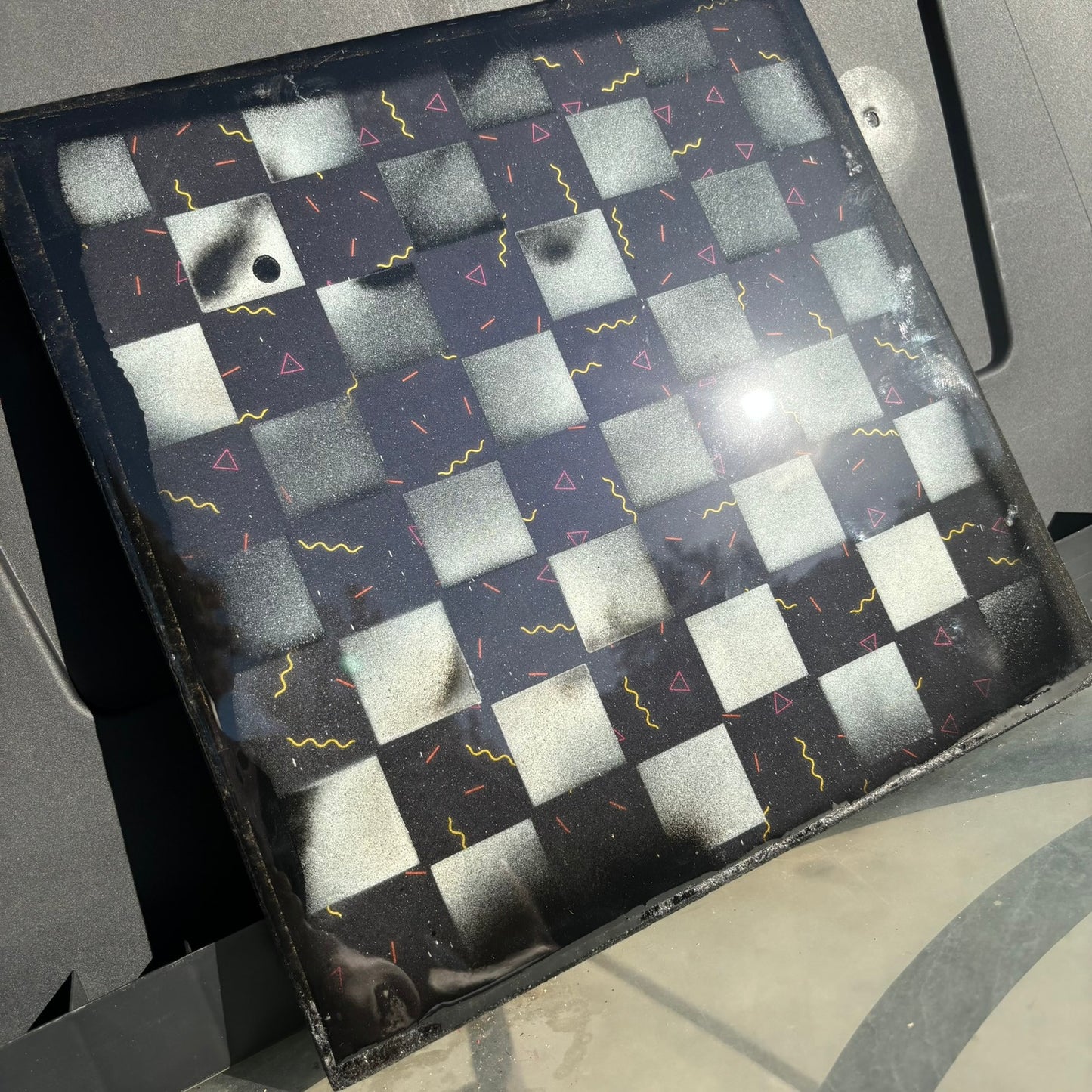 Party Chrome - Resin Coated Chess Board