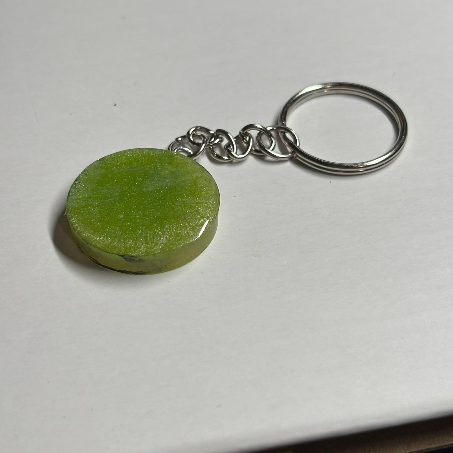 Green Apple Pawn Handmade Resin Keychain - Flat Edition