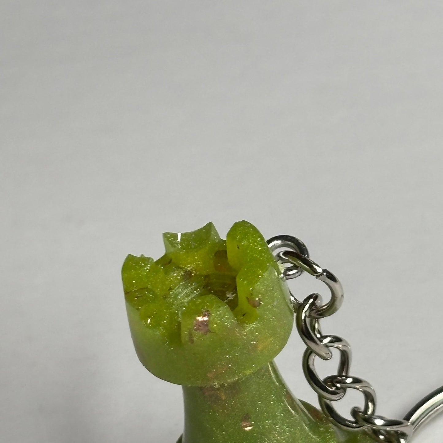 Green Rook - Handmade Resin Keychain