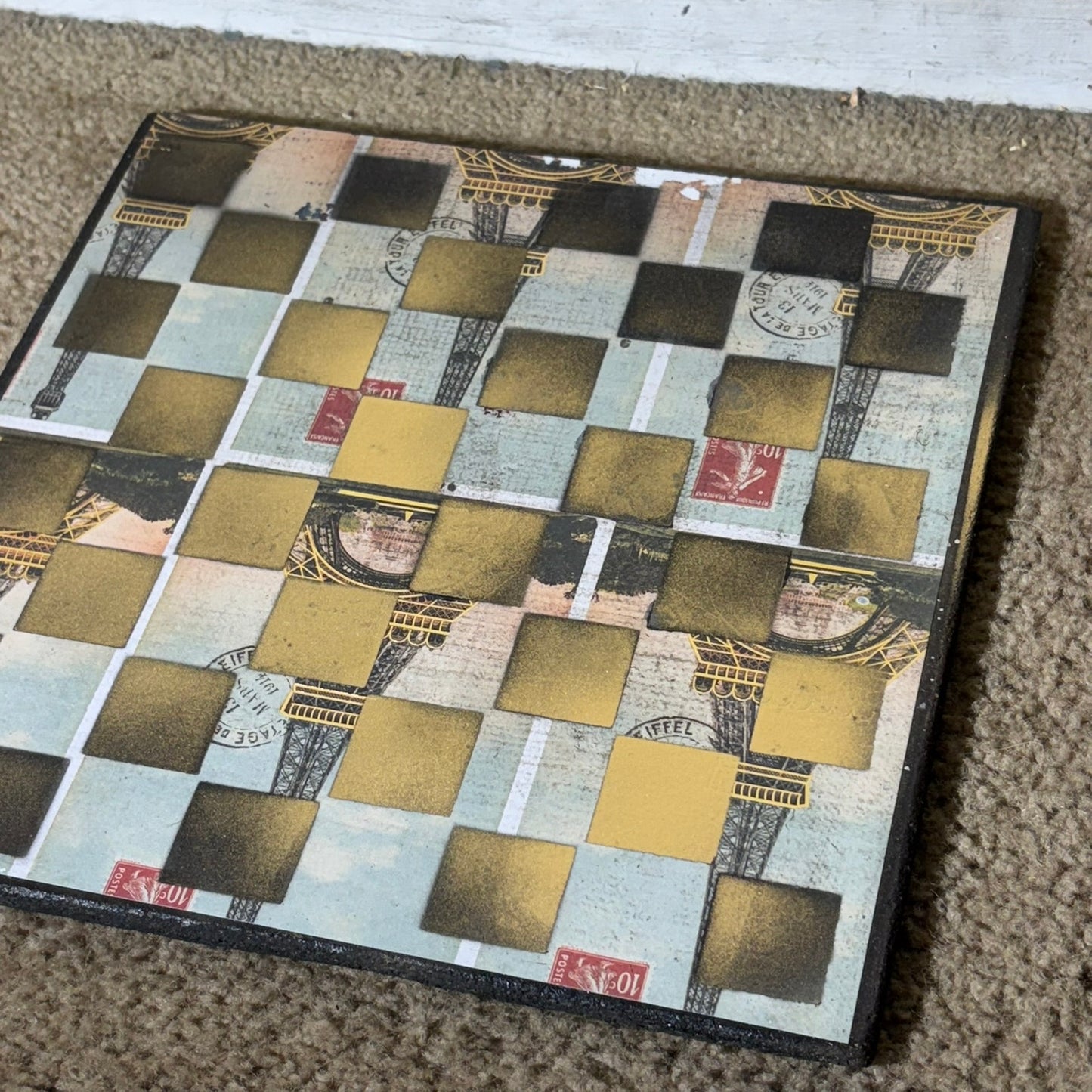 Vintage City - Scrapbook Chess Board