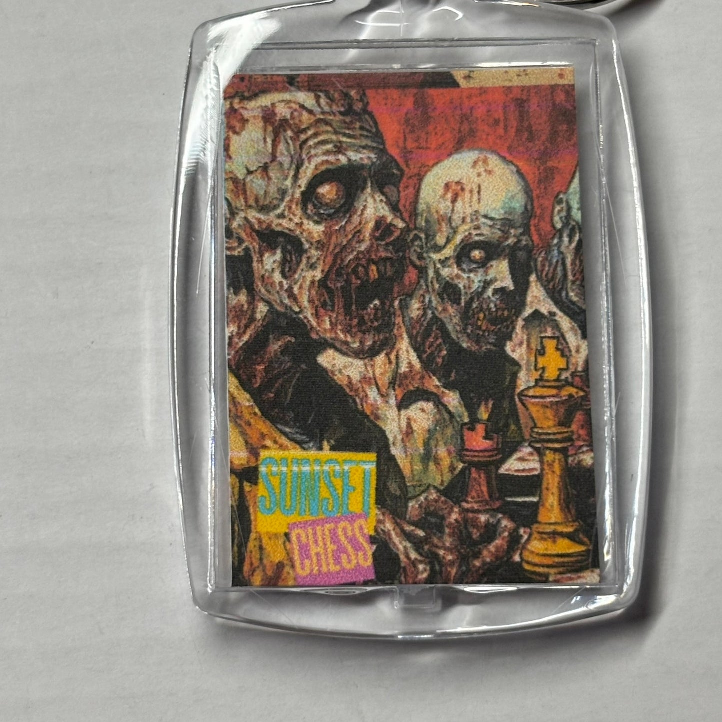Zombie Party - Chess  Photo Keychain