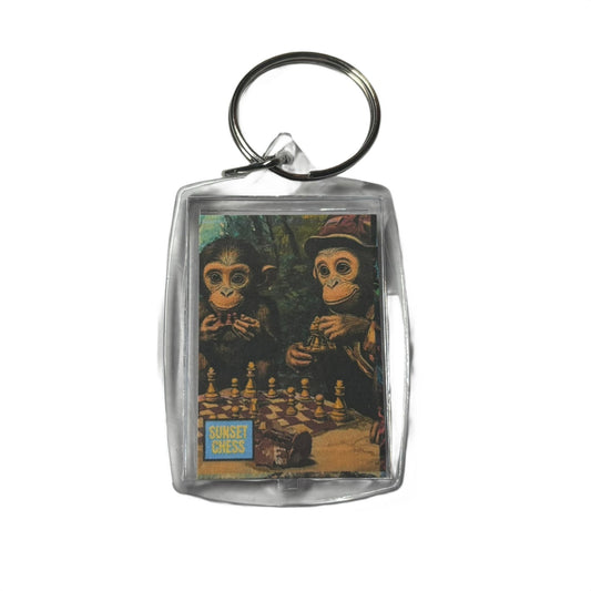 Little Chimps - Chess  Photo Keychain