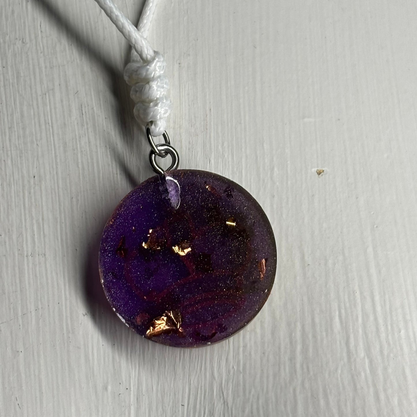 Creepy Purple King - Handmade Resin Chess Necklace