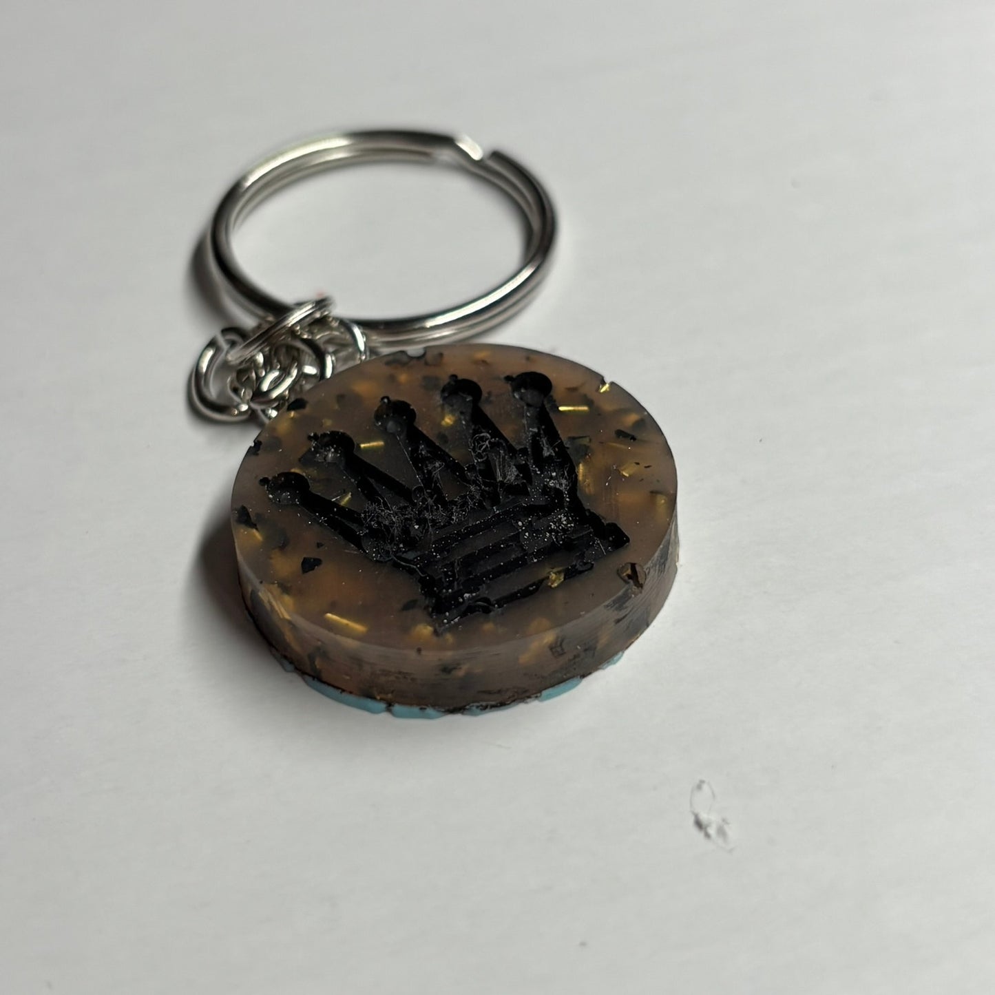 Dark Amber Queen - Handmade Resin Keychain