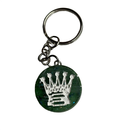 The Green Queen - Handmade Resin Keychain - Flat Edition