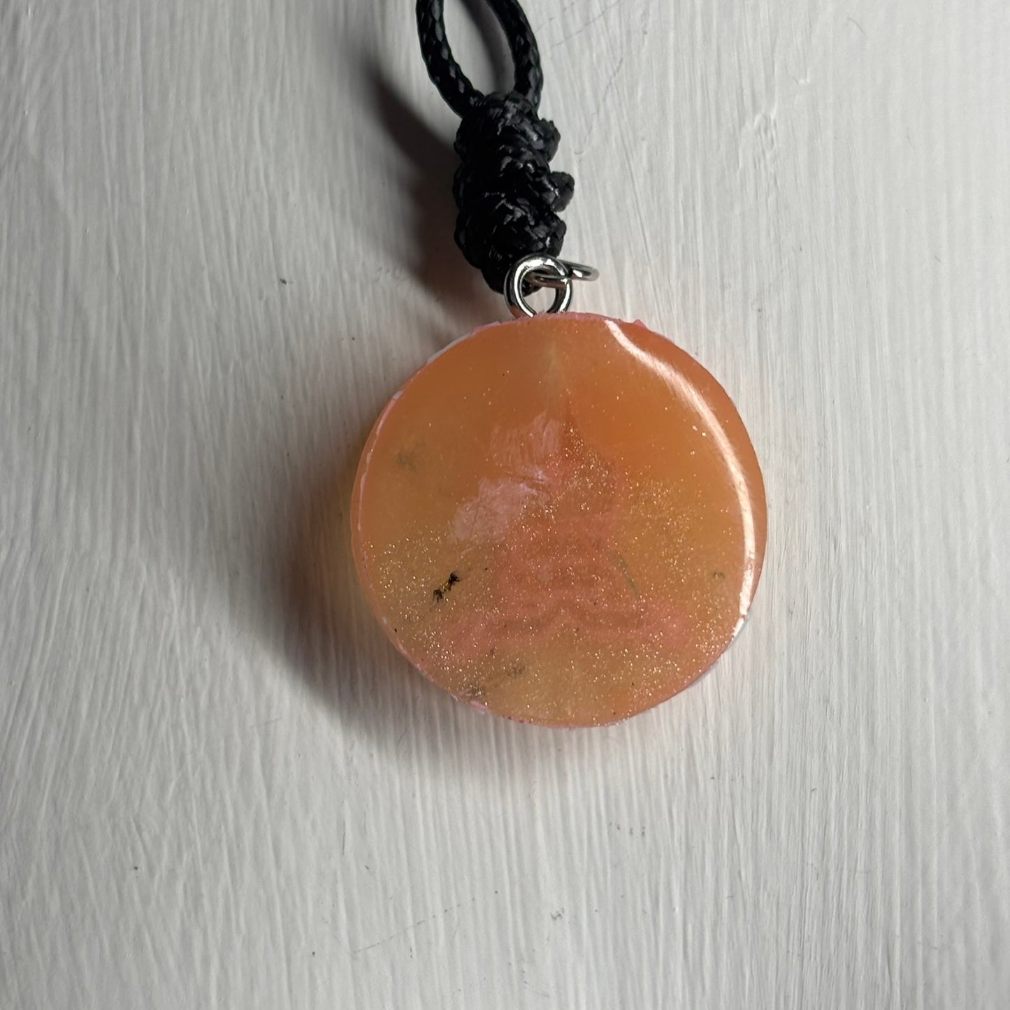 Pink Cream Bishop - Handmade Resin Chess Necklace