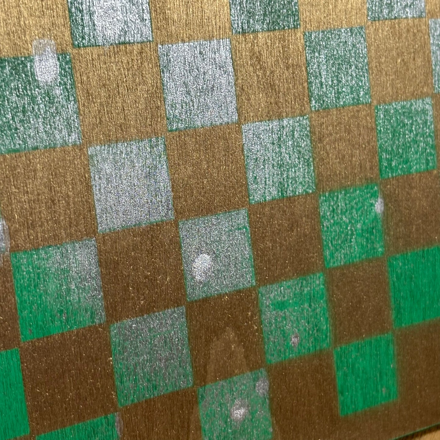 Golden Green Forest - Painted Thin Wooden Chess Board