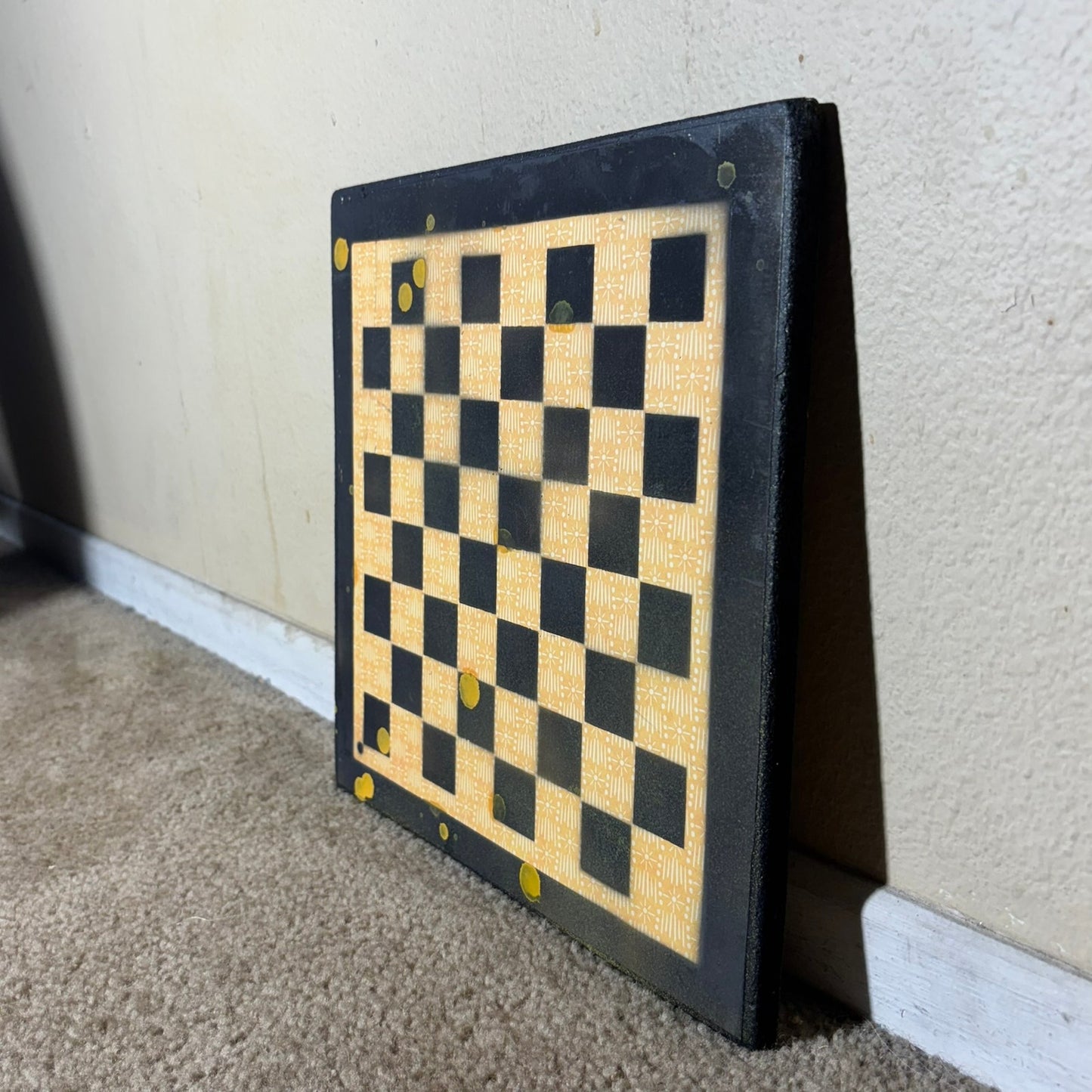 Tattered Yellow - Scrapbook Chess Board