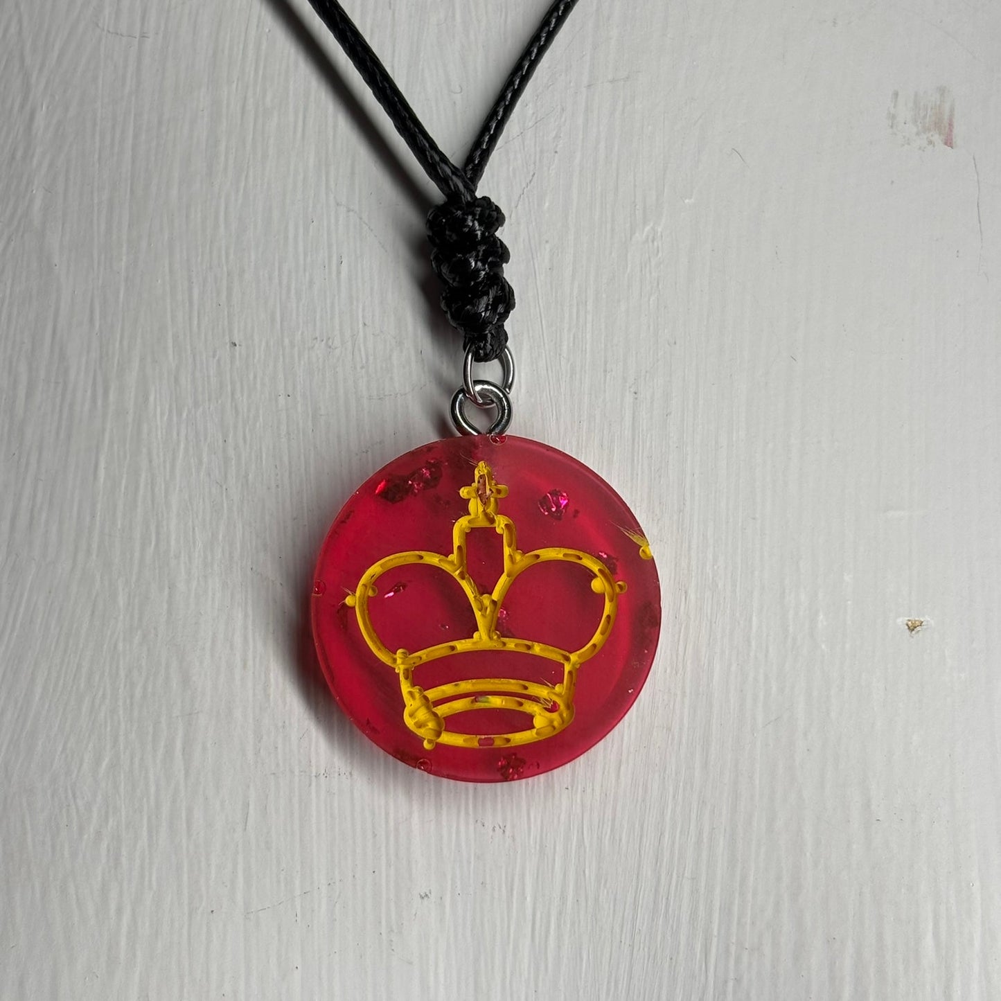 The Red King - Handmade Resin Chess Necklace