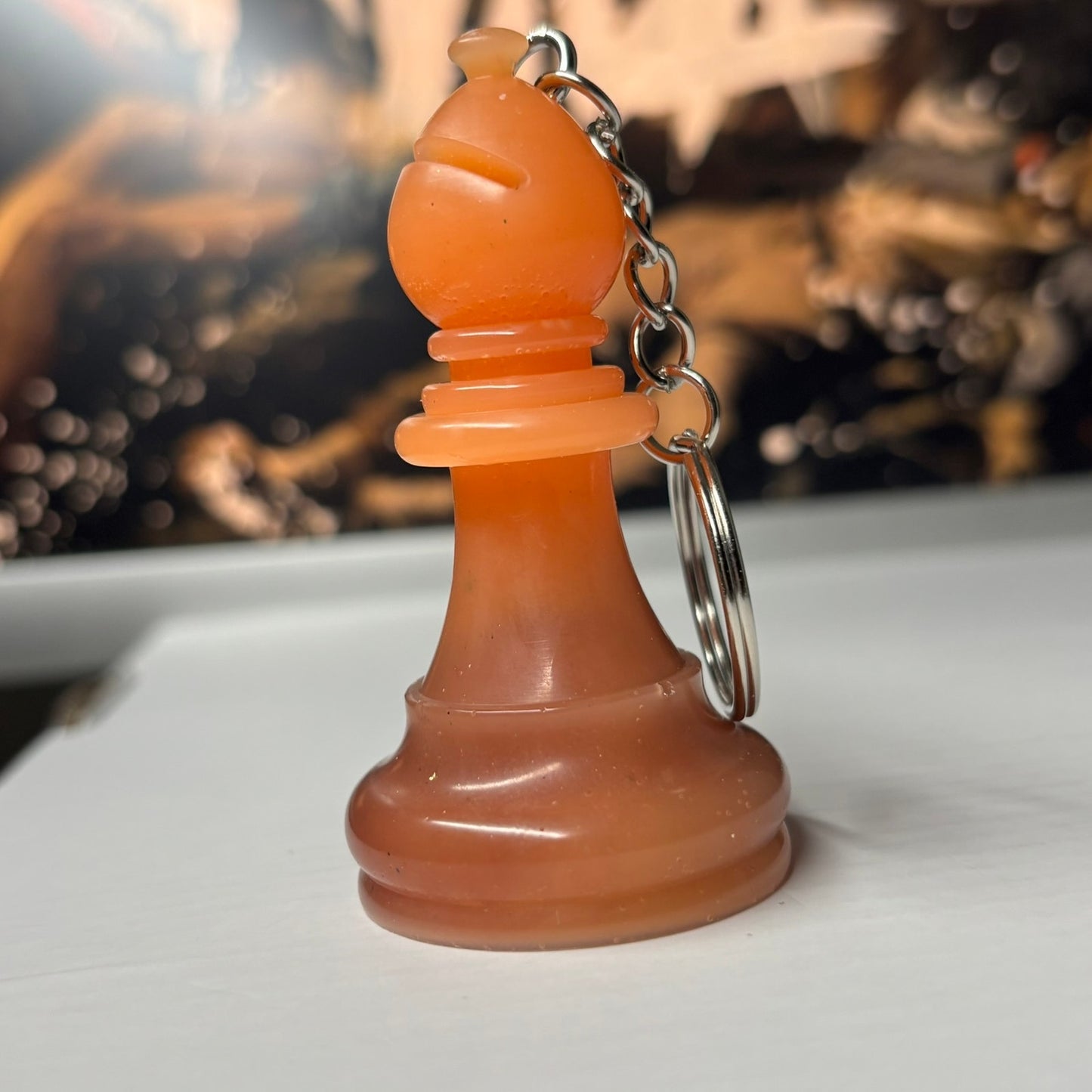 Simplistic Orange - Handmade Resin Keychain - Large Edition