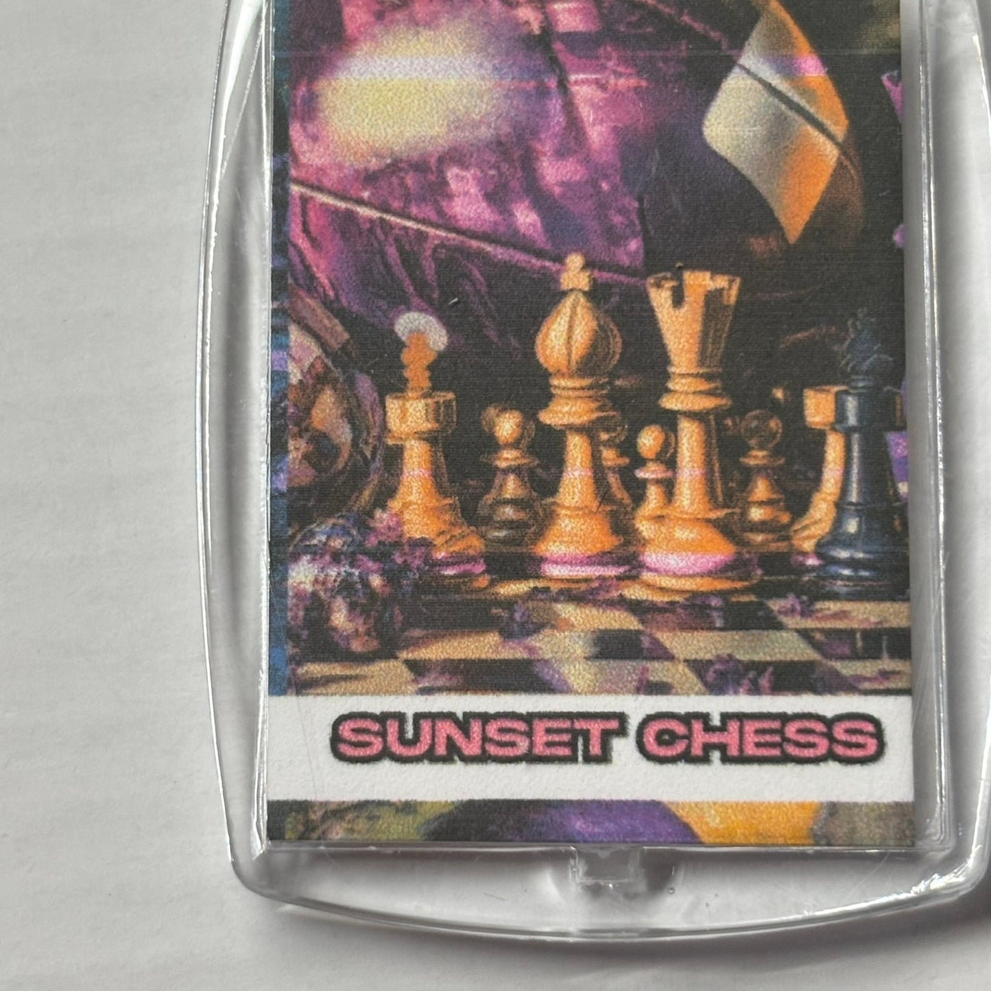 Purple Flair - Chess  Photo Keychain