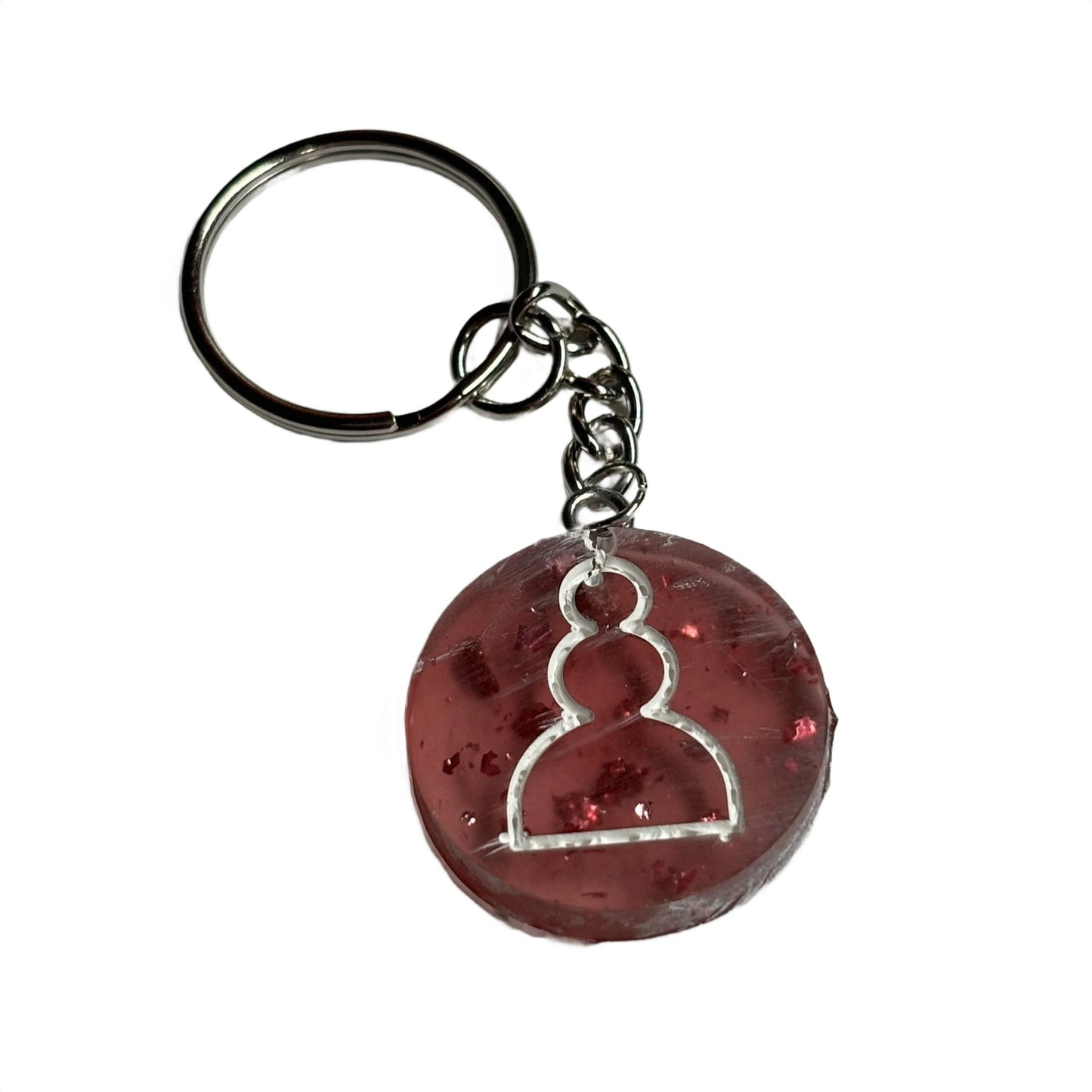 Faded Red Pawn - Handmade Resin Keychain - Flat Edition